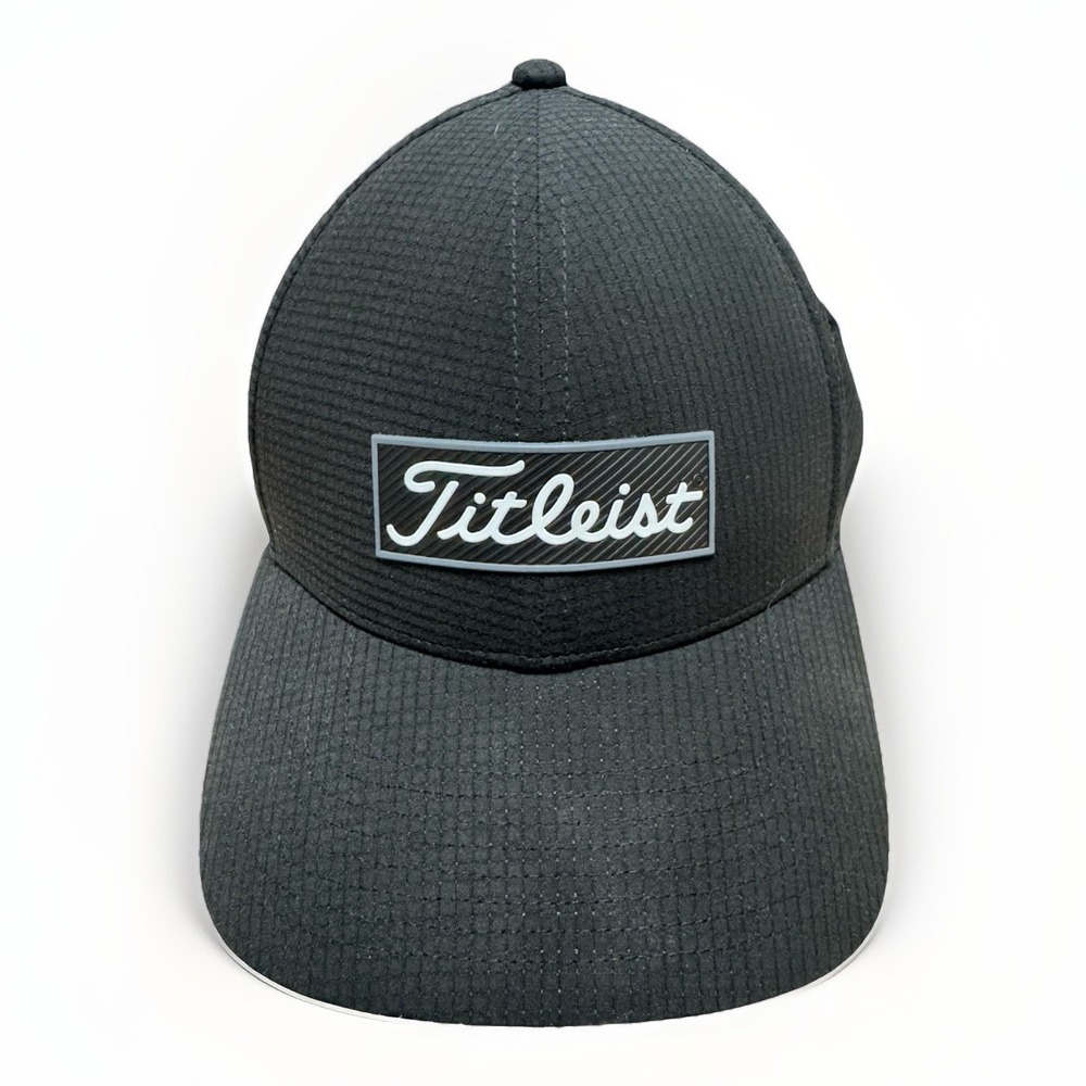 Titleist Performance Snapback Golf Hat Black Lightweight Mesh Adjustable
